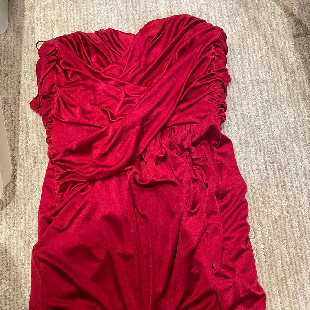 Red mini dress